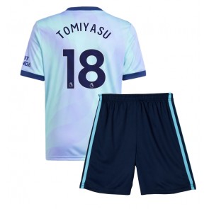 Arsenal Takehiro Tomiyasu #18 Dětské Alternativní dres komplet 2024-25 Krátký Rukáv (+ trenýrky)